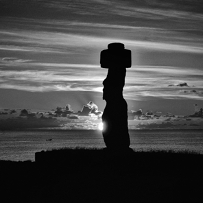 Nan's Moai Sunset • she even supervised the B&W conversion…